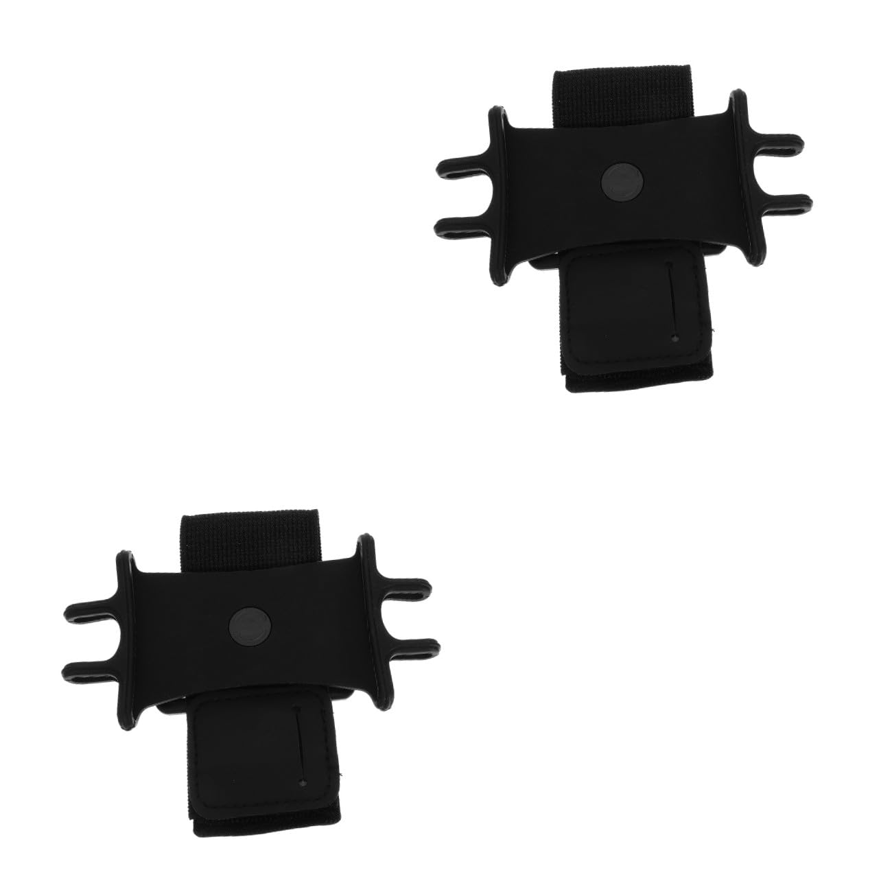 VILLCASE 16 Pezzi braccialetto del cellulare piccolo Porta del telefono ARM per correre banda braccio sottile cinturino da polso per telefono Canda per cellulare nylon Black