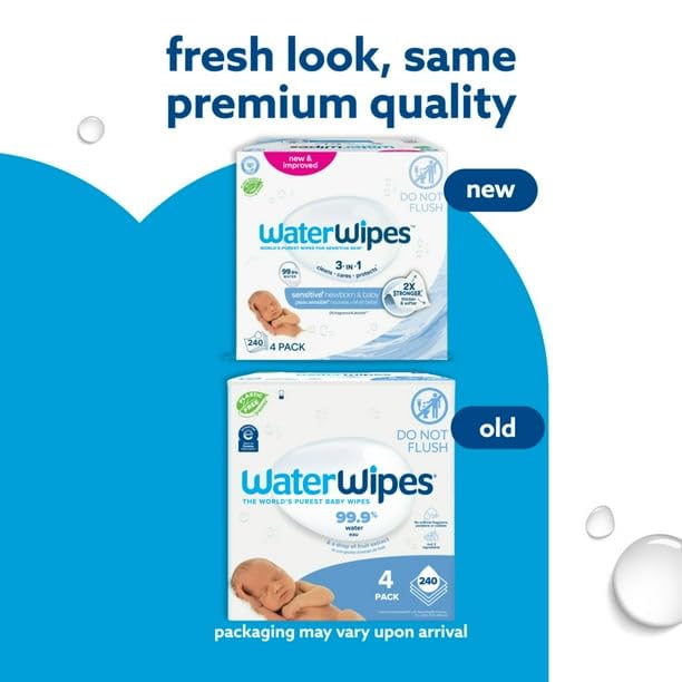 Original 99.9% Water Based Baby Wipes, Unscented, 12 Resealable Packs (720 Wipes), Plant-Based Wipes, Ideal For Premature & Newborn Skin image 5 of 7 B0FBLB4C2F