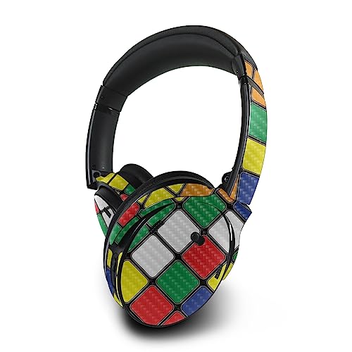 Image of MightySkins Carbon Fiber Skin Compatible with Bose QuietComfort 45 Headphones Puzzle Cube | Protective, Durable Textured Carbon Fiber Finish | Easy to Apply | Made in The USA