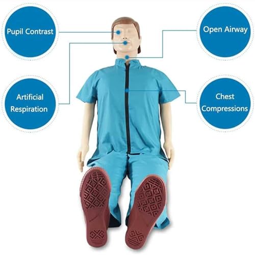 UNbit Professional Adult CPR Training Manikin, Full Body CPR Manikin Kit First Aid Training Manikin for Medical Training Teaching Supplies - Thumbnail 6