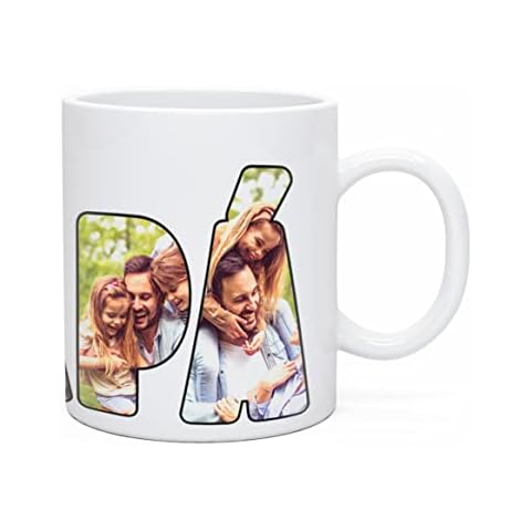Made in Gift Taza Blanca de Cerámica con Asa 33cl"Papá" Personalizada Cover