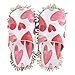 YEGAME Microfiber Kitchen Cleaning Slippers, Valentines Heart Soft Washable Reusable House Cleaning Slippers for Men Women, Dust Dirt Hair Microfiber Mop Cleaner Shoes, Large