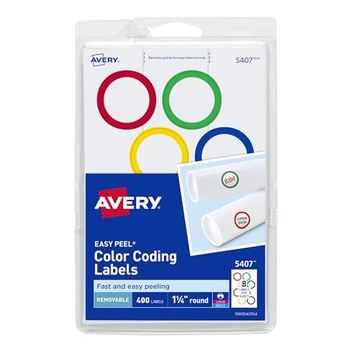 Étiquettes de codage couleur amovibles Avery : organisez sans abîmer vos supports