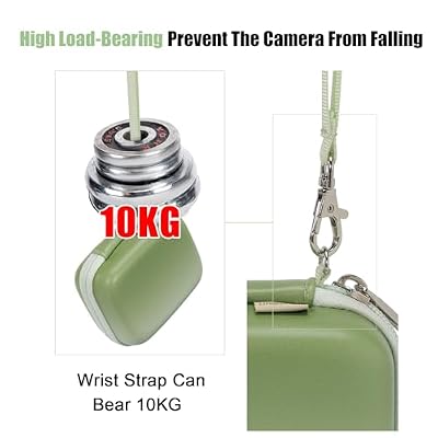 Cwatcun Carrying & Protective Case for Digital Camera, Small Camera Pouch for AbergBest 2.7 LCD Kodak Pixpro/Canon PowerShot ELPH 180/190 / DSCW830 Travel Cameras, Water-resistant Case - Green