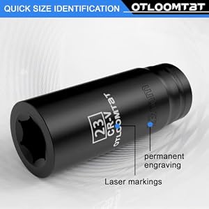 OTLOOMTBT 32PCS Impact Socket Set 1/2" Drive Metric & SAE Deep Sockets — photo 4 of 6