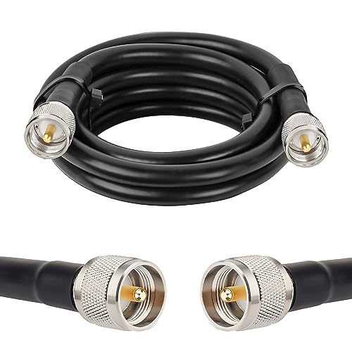 MOOKEERF 5FT KMR400 PL259 Male to Male Coaxial Cable - Low
