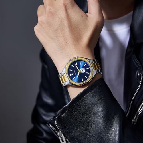 Image of Daniel Hechter Paris Villiers Collection Analog Watch for Men with Round Dial, Small Seconds Sub-Dial, Luminos Hand and Hour Markers and Stainless Steel Strap - DHM1052