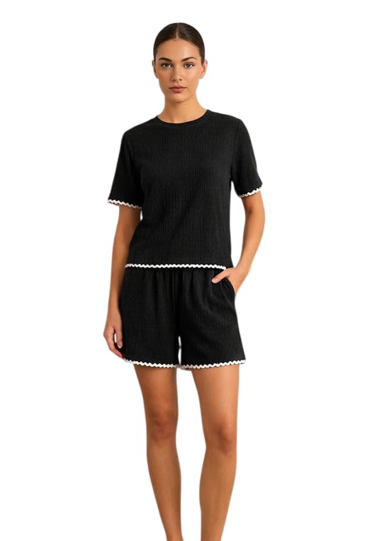 Women Co-Ord Set Summer Outfit for Women | Stylish Top & Shorts Set | Casual Lounge Wear | Cotton Blend Two Piece Set for Women | Trendy Matching Set for Daily Wear-image-40