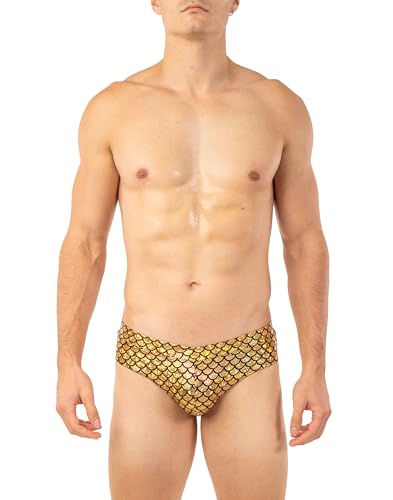 Gary Majdell Sport Men's Bikini Swimsuit with Crossover Waistband - Available in Shiny Tricot, Liquid Metallic, and Prints