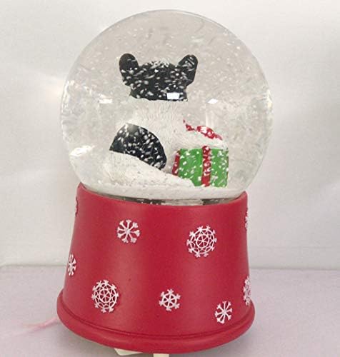 SMYER Dog Musical Snow Globe Glitter Dome with Blowing Snowflakes Water Ball (Pet-Dog)