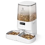 Garfeur Automatic Cat Feeders, Pet Food Dispenser with Memory Function, 21Cups/5L Timed Cat Feeder f