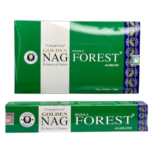 12 scatole di incenso Golden nag Forest,180 bastoncini per confezione