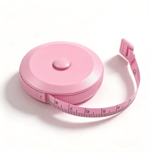 WINTAPE 2PCS Measuring Tape for Body,Soft Tape Measure for Body Sewing Fabric Tailor Cloth Craft Measurement Tape,60 Inch/1.5M Pink Retractable Dual Sided Measure Tape Set (Pink)