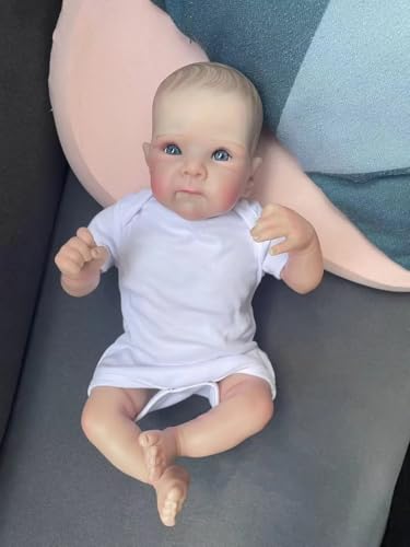 Lonian Reborn Babies Puppen 17 Zoll realistische neugeborenen Mädchen lebensechte echte Baby offenes Auge Weichheit Tuch Körper, der niedlich Aussehen Kleinkind – Bild 4
