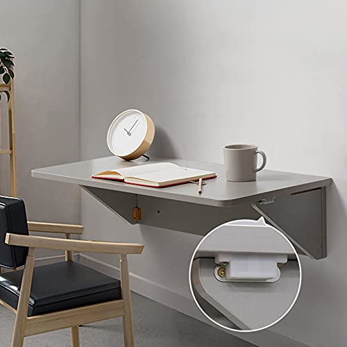 Escritorio de madera resistente y plegable con anclaje de pared compacto 7