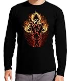 camisetas dragon ball z medellin Camiseta Manga larga  PREMIUM 100% algodón pre-encogido y peinado  de 165 gr. Costuras laterales. Corte recto.