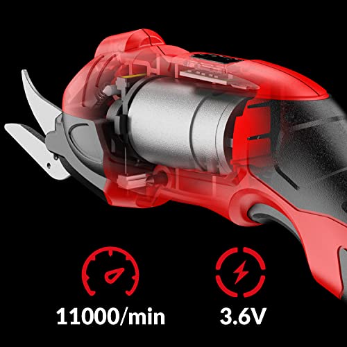 Sencan Power Electric Fabric Scissors For Sewing Cutting Fabrics Crafting Cardboard Heavy Duty Professional Shears Cutting Tool Automatic Cordless Electric Scissors Fabric Cutter With 2 Cutter Blades #TOP6