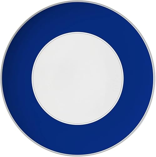 Miniatura 2 de LLLY - Juego de cubiertos vintage de porcelana de hueso a rayas azules para hotel, restaurante, plato de cena, plato de pasta para carne, compota