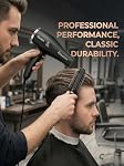 Séchoir à cheveux ionique professionnel avec diffuseur, 1875W Séchoir à sourcils puissant pour Curly & Cheveux droits, séchage rapide AC Moteur, 3 Chaleur 2 Réglages de vitesse, Bouton de tir cool, Buse concentratrice inclus - noir