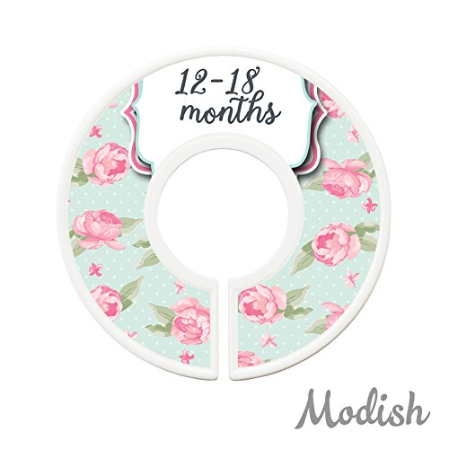 Modish Labels Baby Clothes Size Dividers, Baby Closet Organizers, Size Dividers, Baby Closet Organizers, Closet Dividers, Clothes Organizer, Nursery Décor, Girl, Flowers, Shabby Chic (Baby) #TOP6