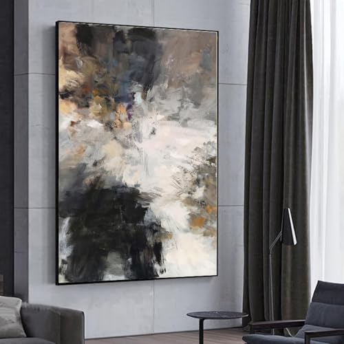 œuvre d'art blanche haut de gamme LSYALUCK grand format encadré