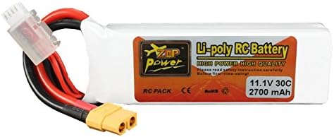 ZOP Power 11.1V 2700mAh 3S 30C Lipo Battery XT60 Plug