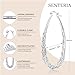 Senteria Sterling Silver Hoop Earrings - Women's Oval Hoops, Hypoallergenic, Large, Lightweight, Thick Twist, 50mm