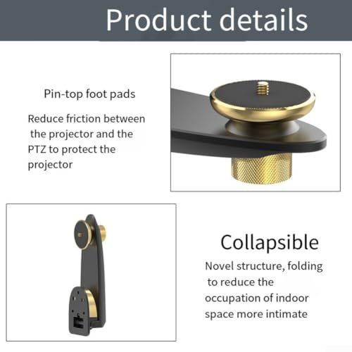 Soporte de pared para proyector de aluminio premium con eje ajustable color oro 8