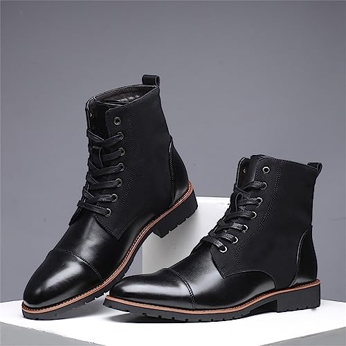 CHUUMEE Men's High Top Dress Boots Men's Casual Boots Motorcycle Combat Ankle Dress Boots2