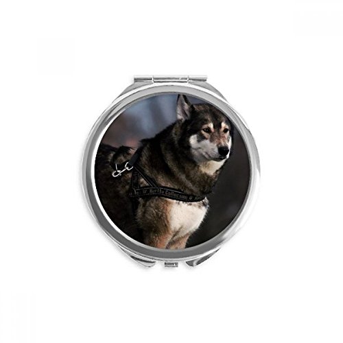 Miroir de poche maquillage husky portable rond multicolore de 2,6 x 2,4 pouces