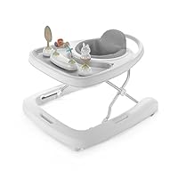 Ingenuity Spring & Sprout First Forest 3-in-1 Baby Activity Walker, Push-Behind Walker with 3 Removable Nature Inspired Toys, Adjustable Height, Foldable, Gender Neutral, 6 Months +, Multicolored