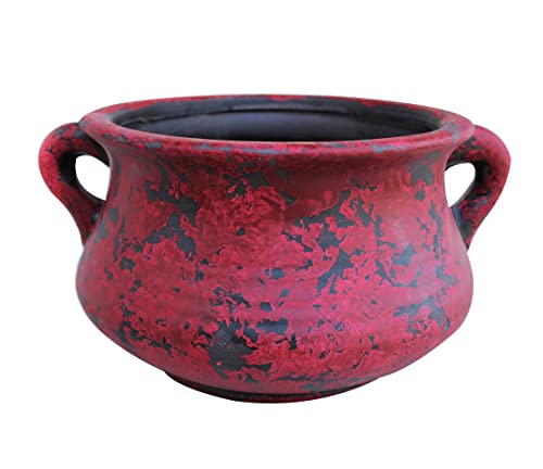 Era egipcia - Maceta de terracota con asas en bucle (rojo)
