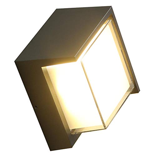 Appliques Murales Gris Petite Applique Extérieure Étanche Étanche Applique Murale Escalier Balcon Led Applique Murale Gris Carré