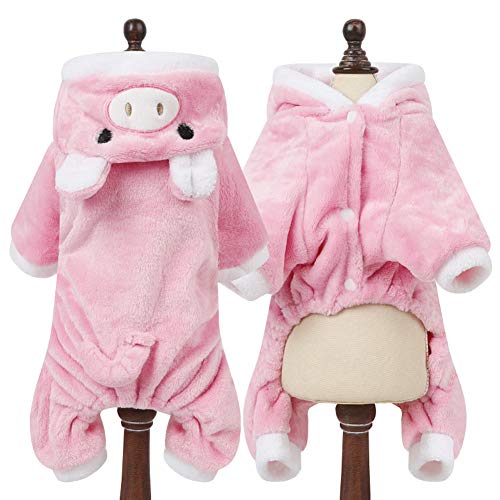 Disfraz de cerdito para perro talla M color rosa miniatura 2
