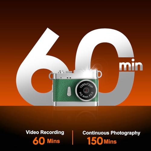 Cámara digital vintage Mingzhe, 1080P, compacta y portátil miniatura 3