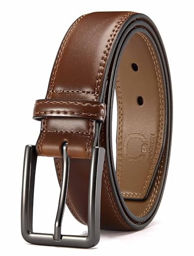 Image of CHAOREN Mens Belt Leather - 1 3 /8 inch Dress Belts for Men - Considerate Gift for Work Business Casual Jeans