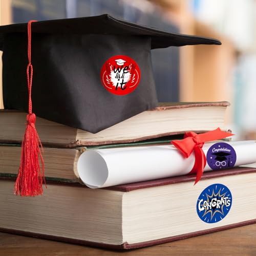 image for SAMIQU Class of 2024 Graduation Stickers,300 PCS Congratulations Gradu