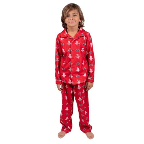 Image of Ultra Game Youth NBA Official 2-Piece Super Soft Button Down Pajamas Set