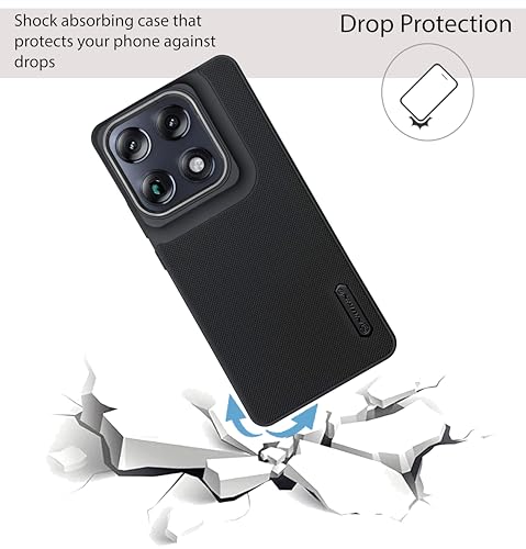 Image of NIUKIN Super Frosted Shield Pro Soft Mobile Back Case for Motorola Signature | Shockproof Scratchproof Cover | Black