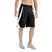 TopTie Men's Basketball Shorts, Flag football Shorts No Pockets, MMA Pro Shorts-Black-L