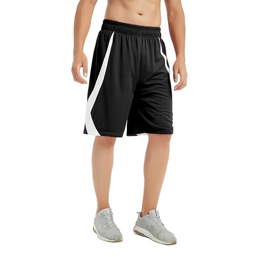 TOPTIE Short de Basket Short de Marche pour Homme Short de Football sans Poches, Short MMA Pro
