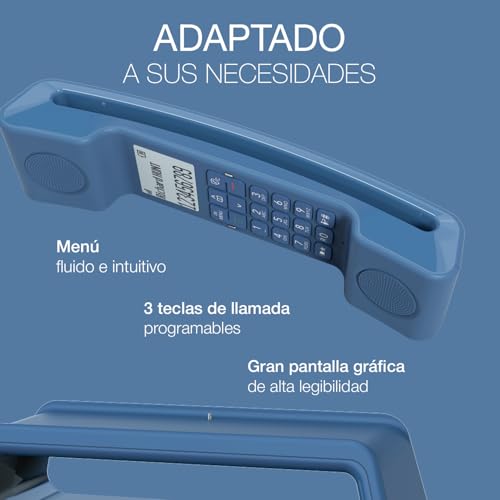 Miniatura 4 de Alcatel Epure Iconic - Teléfono Inalámbrico Dect - Diseño Vintage - Gran Pantalla Gráfica Altamente Legible - Manos Libres - Bloqueo De Llamadas - Azul