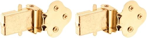 Prime-Line U 9926 - Cerradura abatible de madera para ventana, proyección de 58 pulgadas, construcción de acero estampado, chapado en latón (paquete