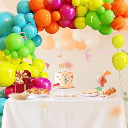 Image of Tropical Balloon Arch Kit,119 Pcs Different Size Hawaiian Balloons,Latex Summer Balloons for Party Decorations, Wedding Backdrop, Birthday, Baby Shower, Graduation