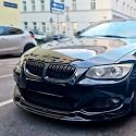 Frontlippe Frontspoiler kompatibel mit BMW 3er E92 E93 M-Sport 2010 bis 2013 mit ABE TÜV Schwarz Glänzend