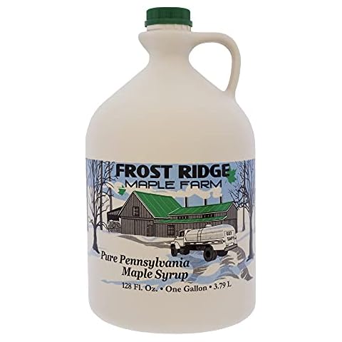 Frost Ridge Maple Farm, Organic Maple Syrup, Grade A, Gallon (128 FL Oz), Dark Robust (formerly Grade B) Cover