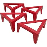 BEAZOOM Tragbare Leinwandständer für Acrylmalerei, stabile Kunststofferhöhung für Künstler, Studenten, Heimstudio, rot, 4 Stück