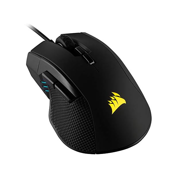 Click to see full view Ask Rufus  CORSAIR IRONCLAW RGB Wired FPS/MOBA Gaming Mouse – 18,000 DPI – 7 Programmable Buttons – Designed for Large Hands – iCUE Compatible – PC, Mac, PS5, PS4, Xbox – Black