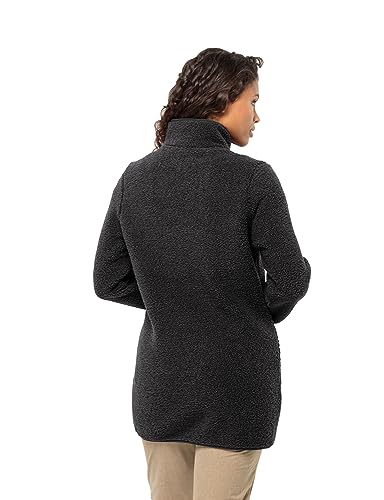 Jack Wolfskin Damen High Curl Coat W Fleece Jacke, Schwarz, M EU