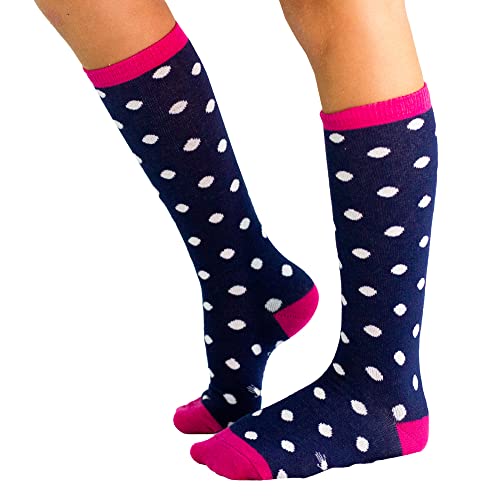 Kit Meias Infantil 4 Pares Cano Alto 3/4 Jokenpô Azul Cor:Azul;Tamanho:P